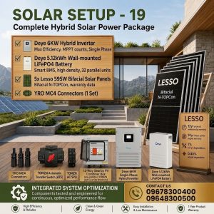 Solar Package 19 — Deye 6 kW + Deye 5 kWh + 5 × Lesso 595 W